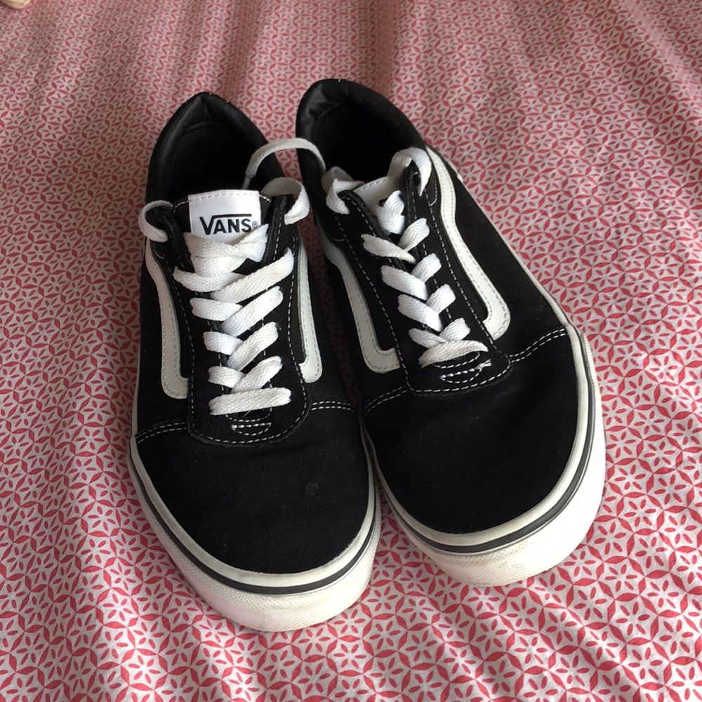 Black low top Vans